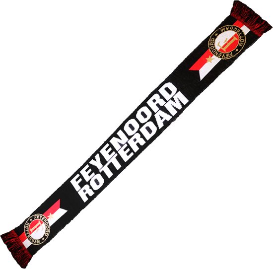 Feyenoord Sjaal Streep, rood/wit/zwart