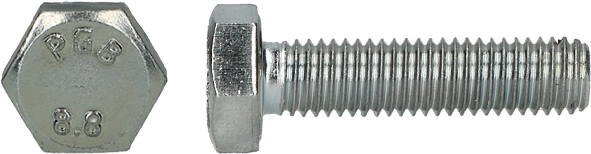 Zeskanttapbout 8.8 DIN 933 M 6x20 Zn x 200 stuks