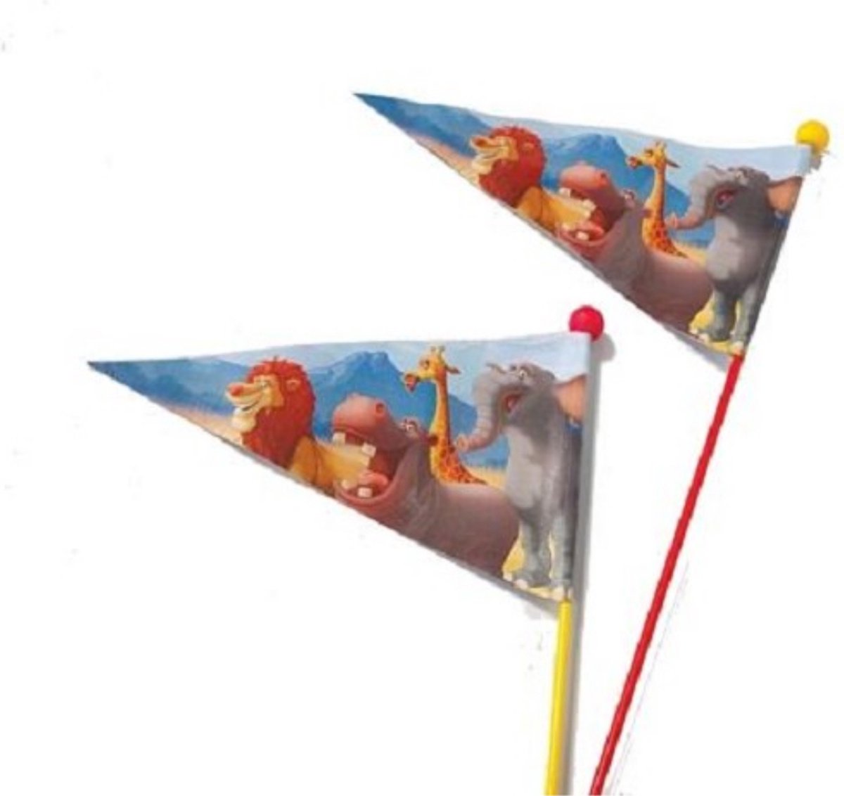 Widek Fietsvlag - Veiligheidsvlag - Dierenrijk - 150 cm - Kindvriendelijk ontwerp