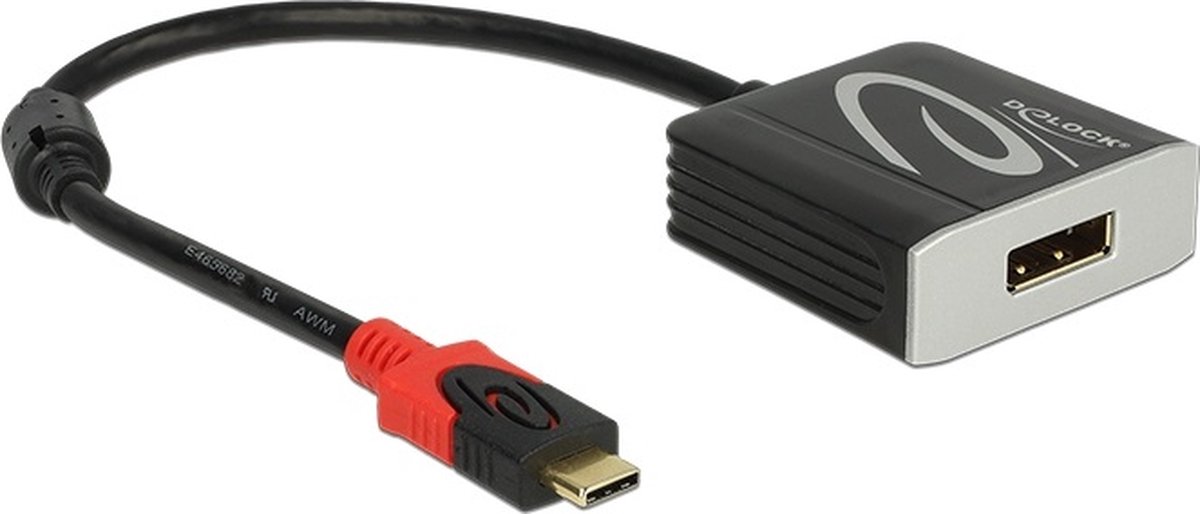 Premium USB-C naar DisplayPort adapter met DP Alt Mode (4K 60 Hz) / zwart - 0,20 meter