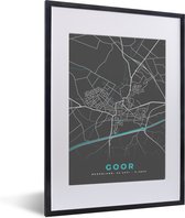 Fotolijst incl. Poster - Goor - Stadskaart - Kaart - Plattegrond - 30x40 cm - Posterlijst