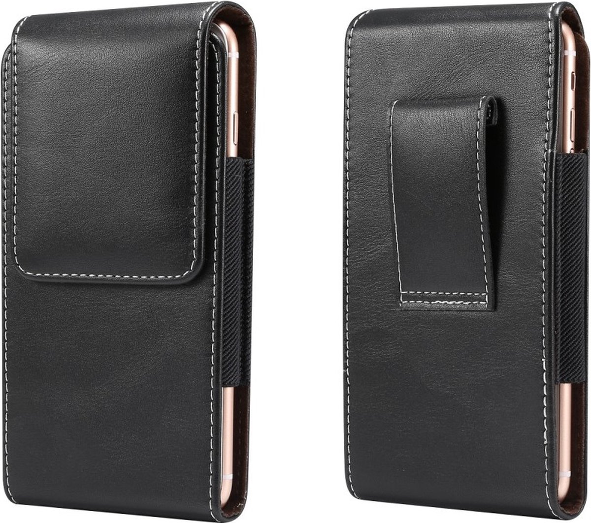 Leren flip tasje hoesje - Bevestiging broek riem - Nokia G11 / G21