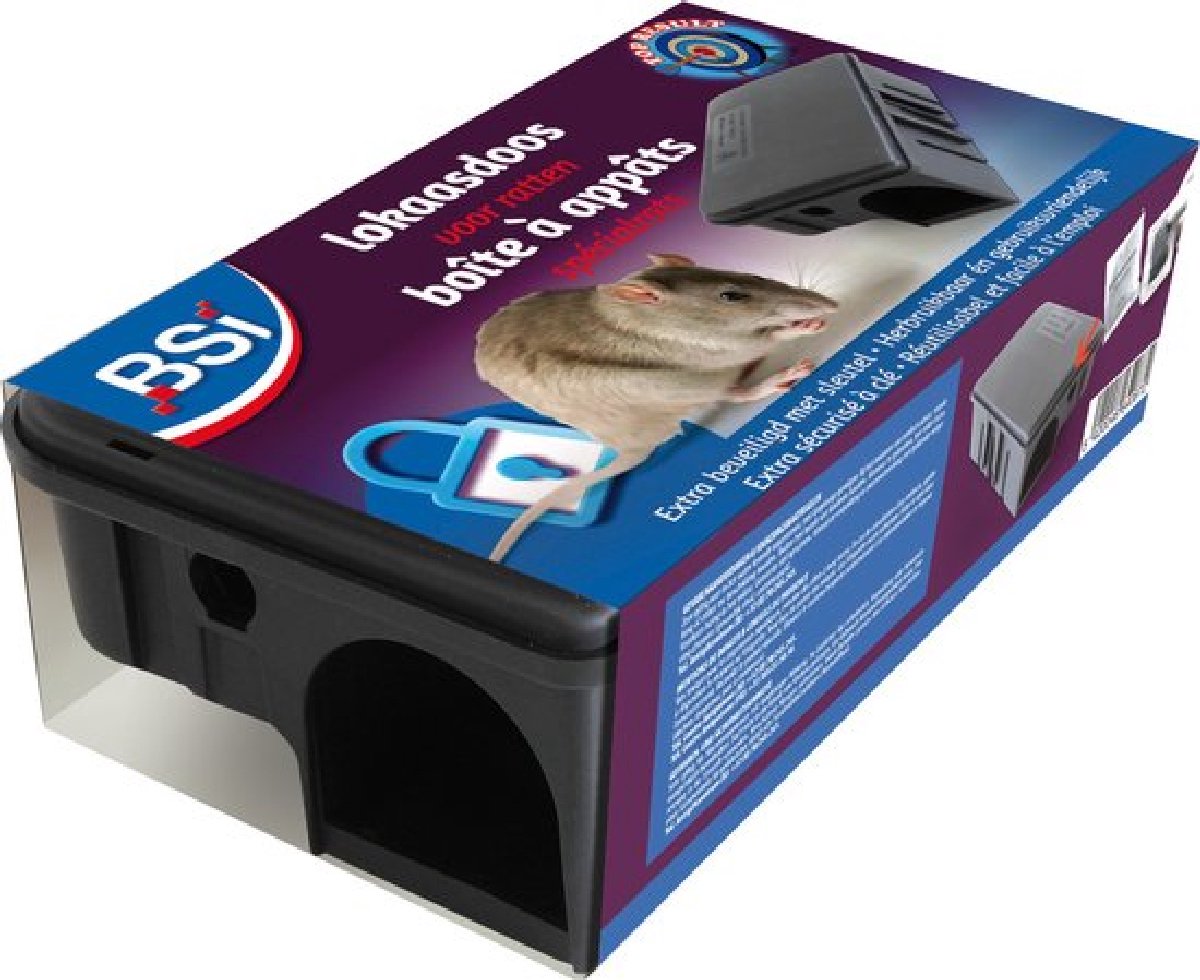 BSI - 1 Ratten Lokaasdoos Compact en Stevig - 23x12,5x7,5 cm