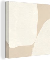Canvas Schilderij Abstract - Vlekken - Pastel - 90x90 cm - Wanddecoratie
