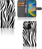 Beschermhoesje iPhone 14 Pro Smartphone Hoesje Zebra
