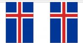 3x Buiten vlaggenlijn IJsland 3 meter - IJslandse vlag - Supporter feestartikelen - Landen decoratie en versieringen