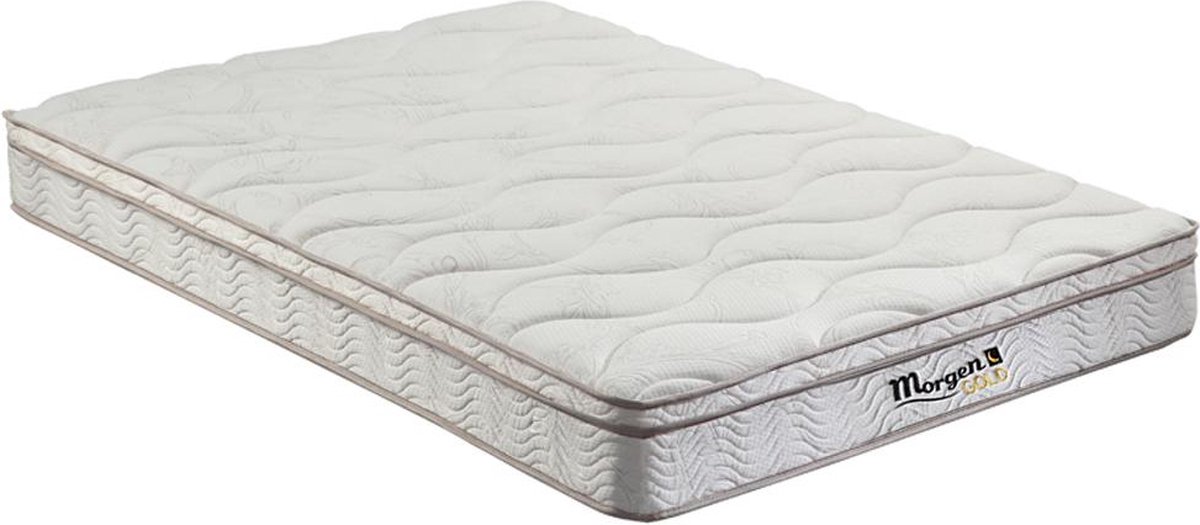 Vente-unique Matras 140 x 190 cm met pocketveren en vormgeheugen dikte 20 cm - WOLKENTANZ van YSMÉE L 190 cm x H 20 cm x D 140 cm Wit