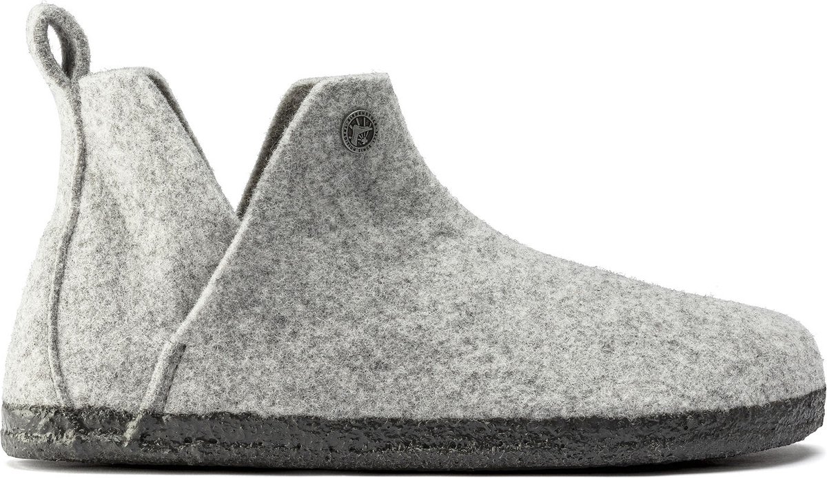Birkenstock Andermatt pantoffels lamsvel uni 1017884 Grijs