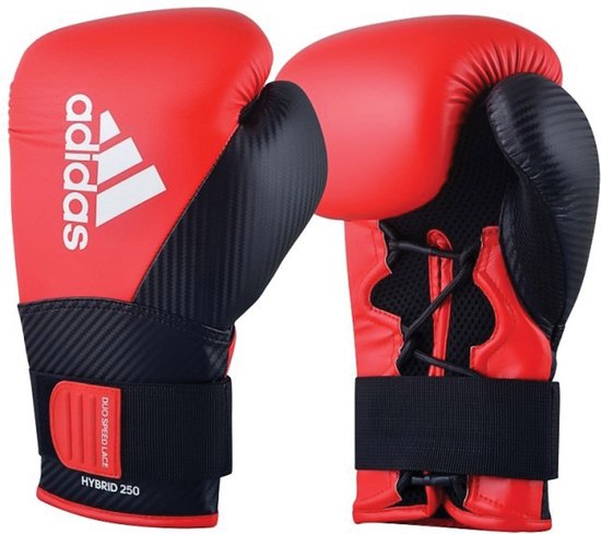 adidas (kick) Gants de boxe Hybrid 250 Training Rouge/ Zwart 14oz | bol