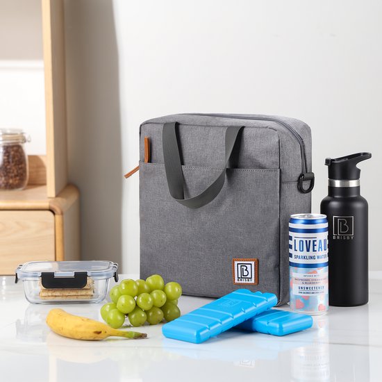 Brisby 4 Laags Geïsoleerde Koeltas - Lunchtas 7 liter - Donkergrijs van Brisby — afbeelding 5
