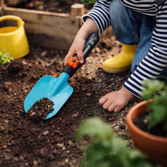 Gardena Tuinschepje Junior 11 Cm Staal Turquoise/grijs van Merkloos	 — afbeelding 2