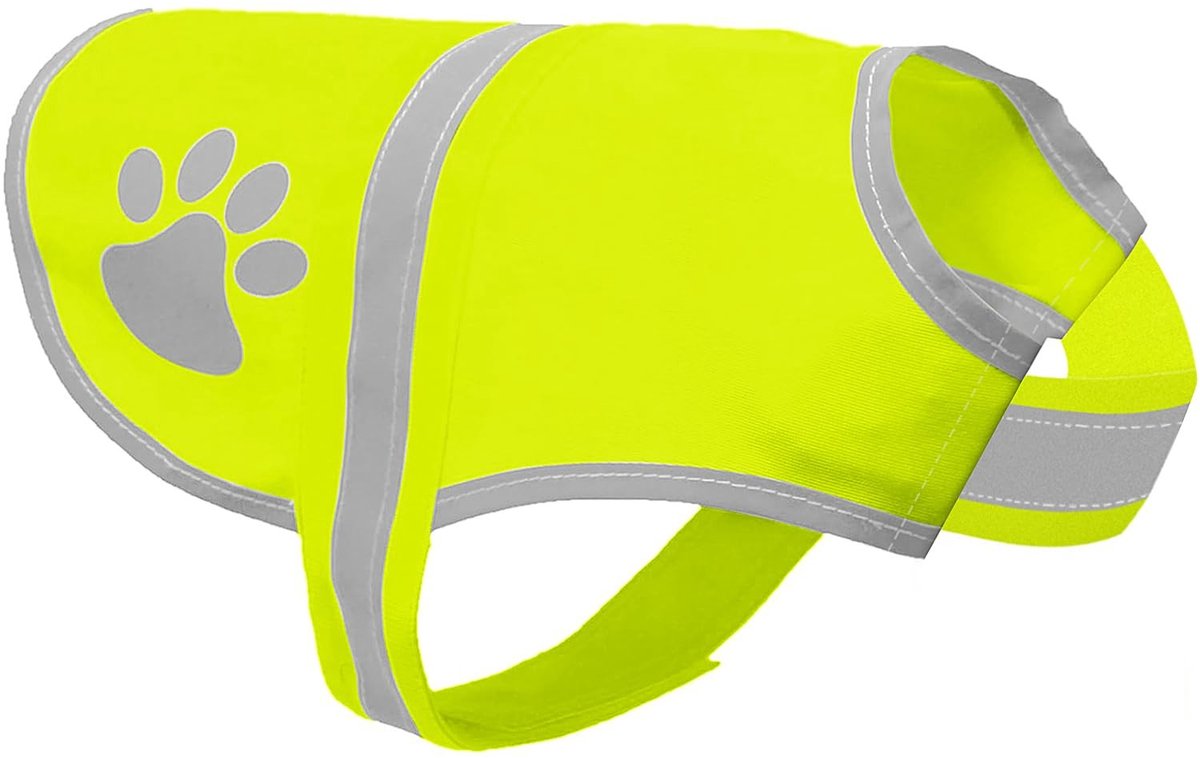 ONF3 - Reflecterend Veiligheidsvest voor Honden - Hoge Zichtbaarheid - Geel - Veiligheid en Bescherming - Dieren Kleding - Geschikt voor Honden ...