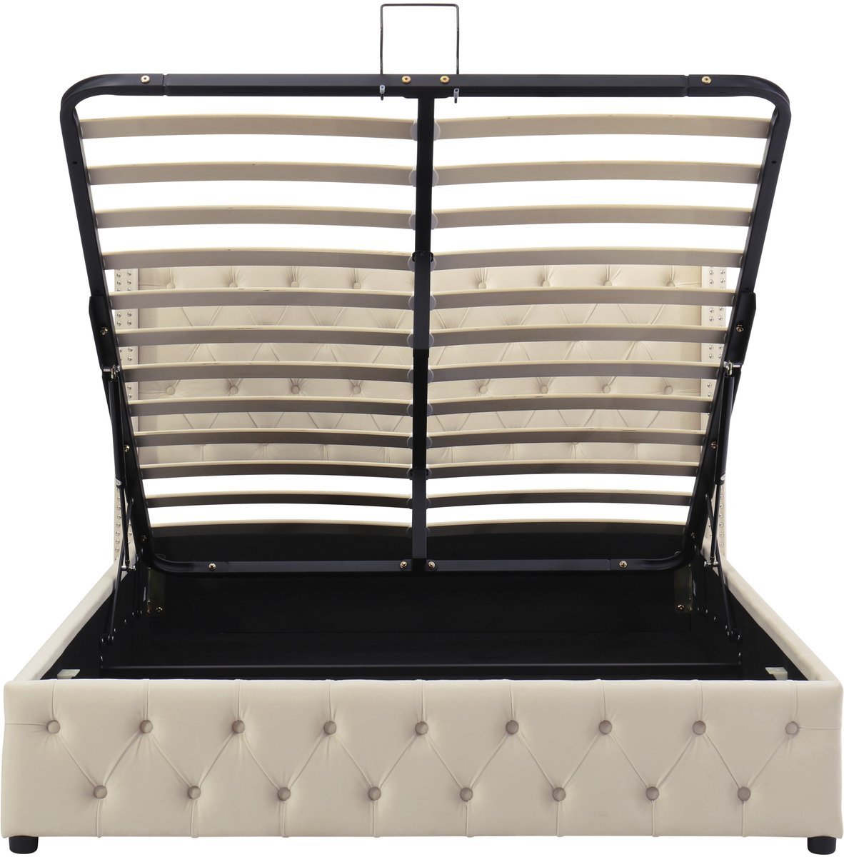 Boxspring - 140x190cm - Fluweel - Opberg