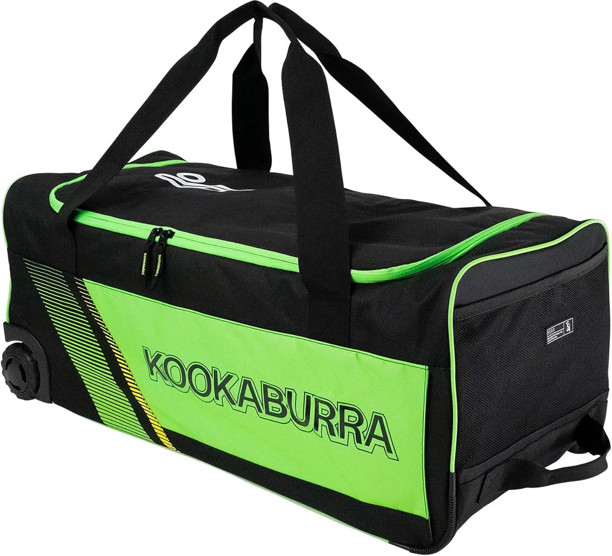 Kookaburra 9500 Wheelie Cricket Tas - Zwart/Neon Groen