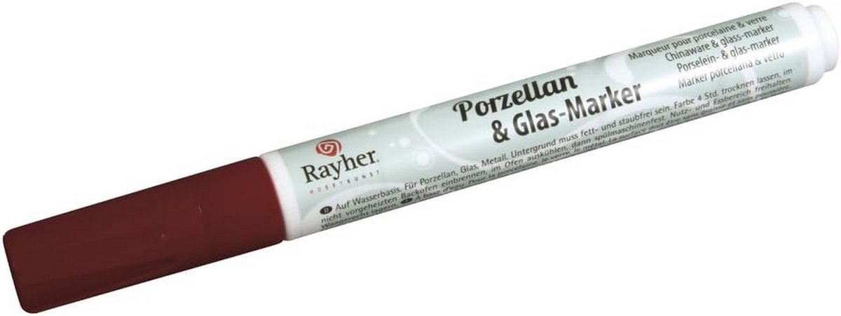 Porselein en Glas Stift, 1-2mm, Bordeauxrood