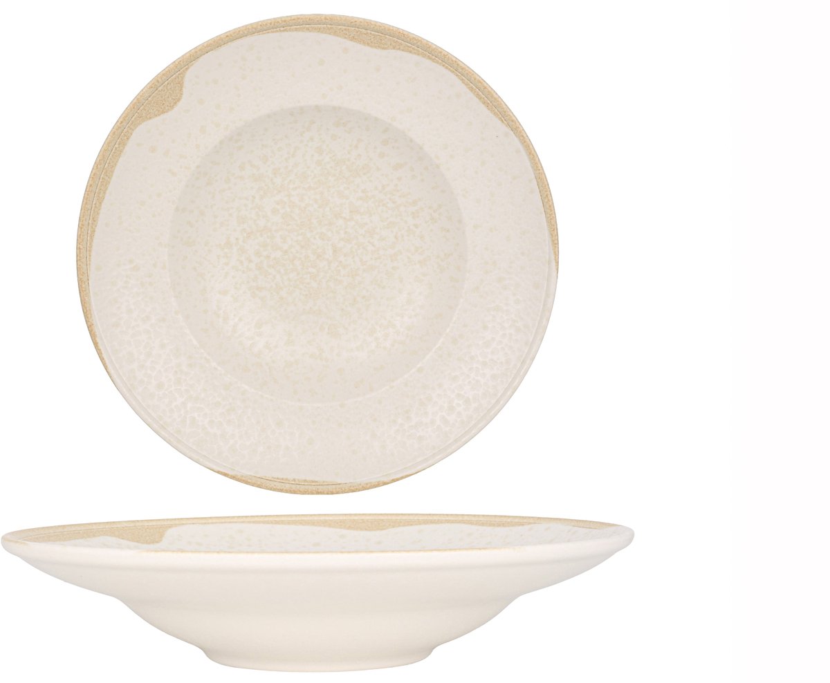 Kütahya Porselen Pastabord - Sand Wind - Porselein - 27 cm (450cc) - set van 6