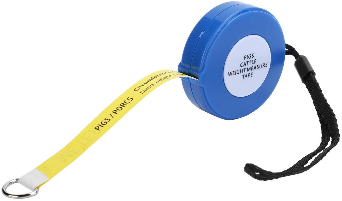 aladdien - Gewichtsmeetlint - Varkens- en runderen - Waterdicht pvc-meetlint - Ideaal voor veehouderij - Automatische intrekfunctie - Handig meetins..