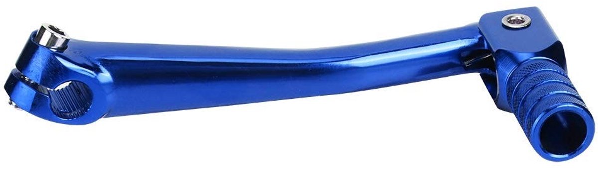 aladdien - Gear Shifter - Versnellingspook - Aluminium - Blauw - Motor Accessoire - Geschikt voor de meeste motorfietsen - 150x65mm