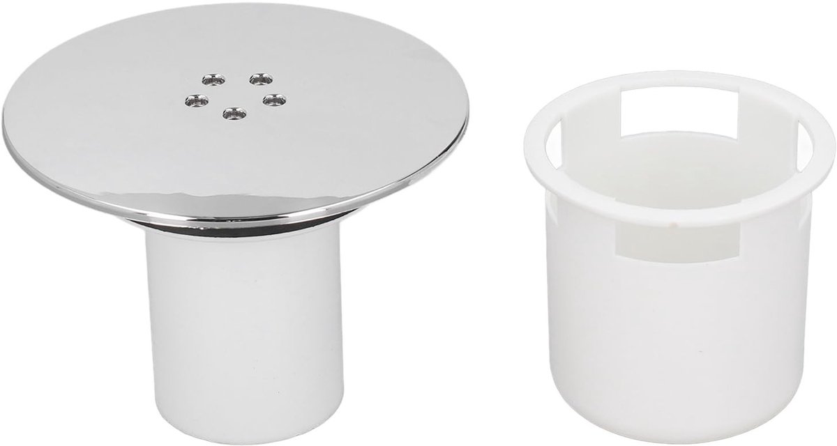 ONF3 - Verchroomde Doucheput Afvoer Afdekking - Elegant en Moderne Badkamer - Chroom - Afneembare Bovenkap - Geschikt voor Douche - Vervangingso...