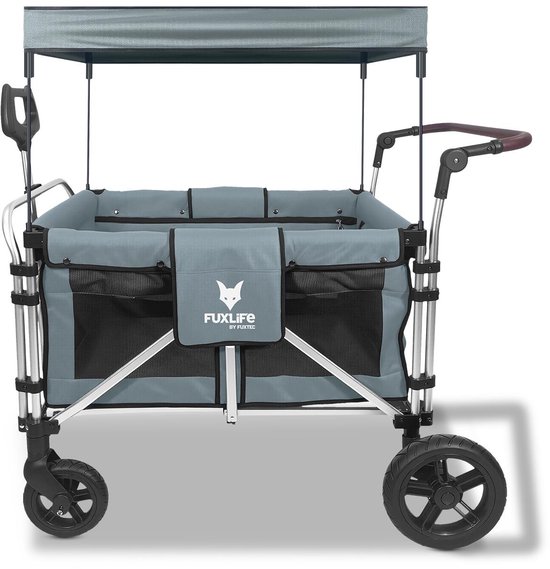 FUXTEC Bolderkar FX-CTXL900 - Opvouwbaar - grijs - nu voor maximaal 4 kinderen