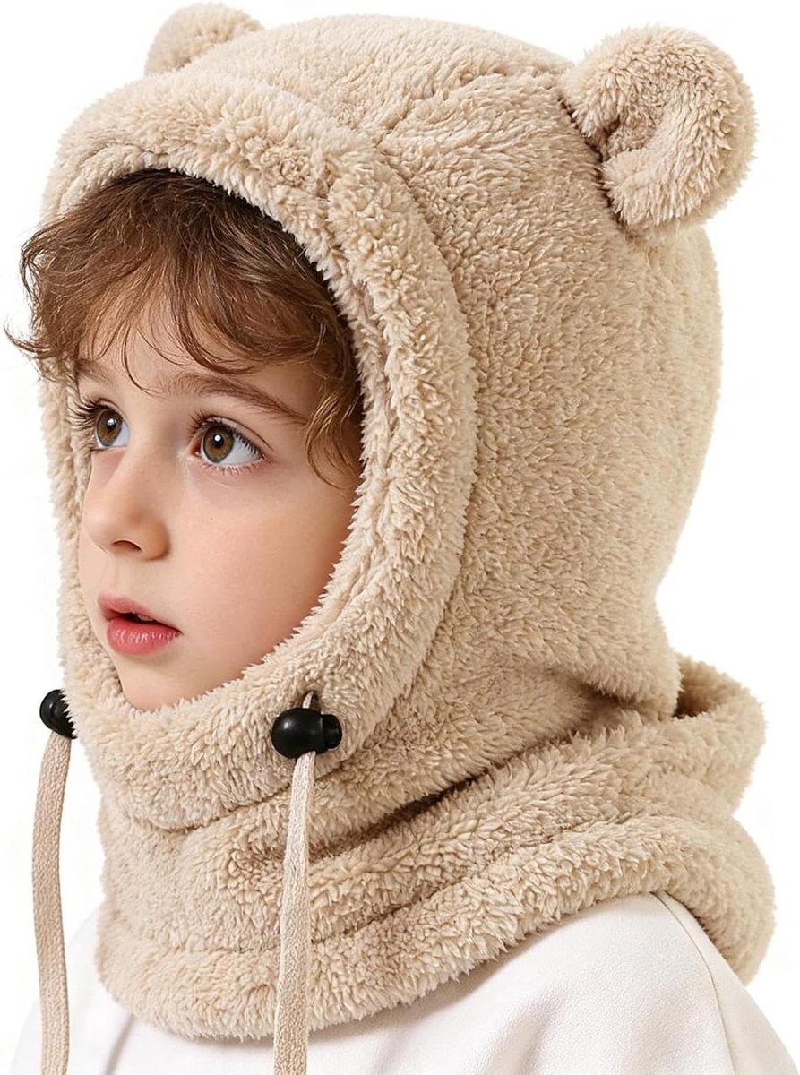Kinder Gezichtsbescherming - Warme Muts - Buitenactiviteiten - Winddicht Fleece - 31x355 cm - Zwart