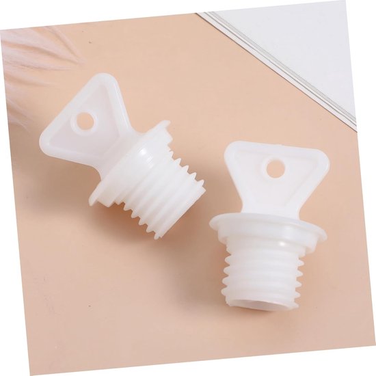 Rubberen Afdichtingsplug - Warmwaterkruik Dop - Warmte Vasthouden - Lekvrije Sluiting - 4.5 x 3.5 cm - Wit — afbeelding 3