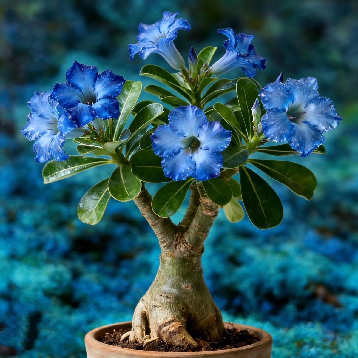 Woestijnroos planten - Zeldzame bloemen - Ruimte decoreren - Unieke kleurnuance - 2 stuks - Blauw