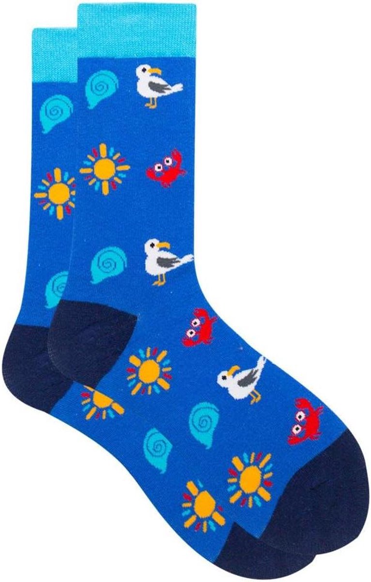 Dames Sokken - Huissokken Pluche - Warmte Thuis - Antislip Zolen - 3 Paar - Blauw