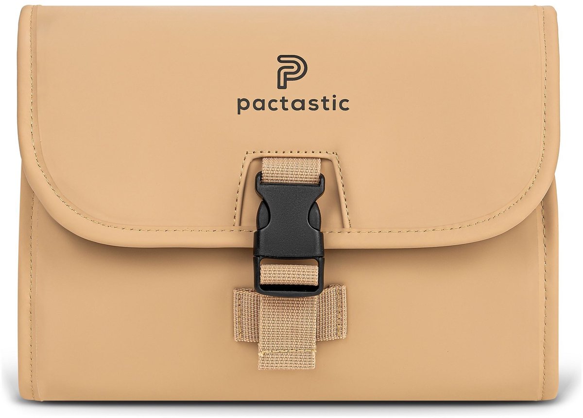 Pactastic Urban Collection Toilettas 24 cm - 3 L - Steeksluiting - beige