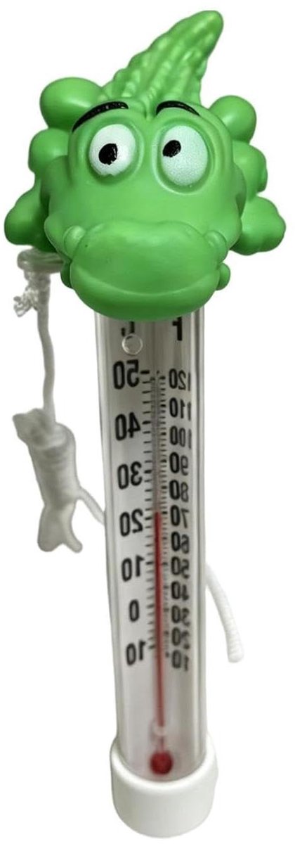 Zwembad Thermometer - Water Test Tool - Water Temperatuur Meten - Krokodilvorm Decoratie - 29 Centimeter Lengte - Groen