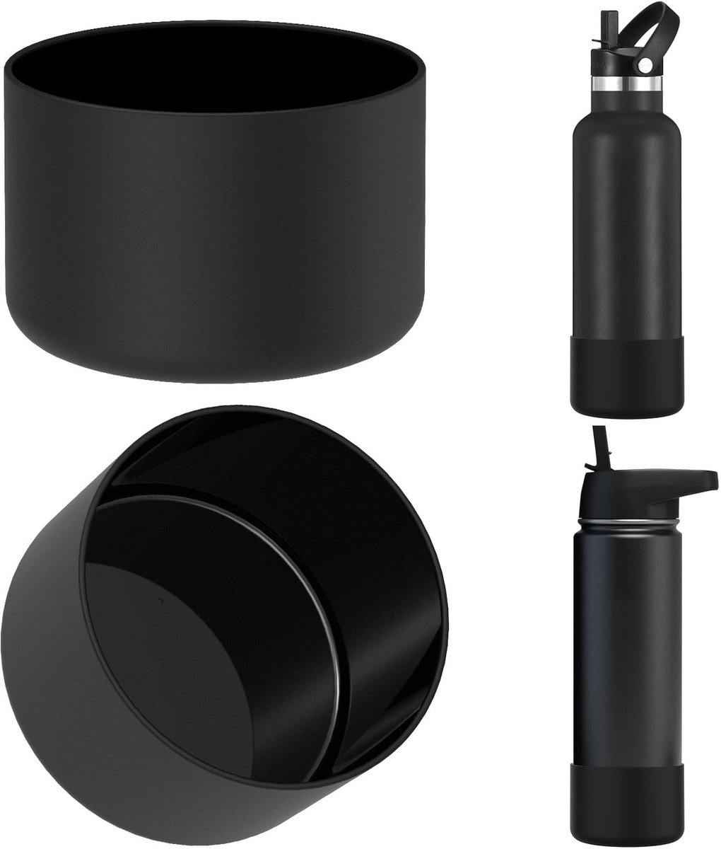 ONF3 - Waterfleshoes - Siliconen Bescherming - Zwart - Bumperbeschermer - Geschikt voor °FLASK - 2-pack