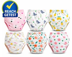 Dutchers.® Oefenbroekjes Zindelijkheid - REACH-getest - Vrij van Schadelijke Stoffen - GEEN luier - Helpt écht bij zindelijk worden - Roze Prints - Potjestraining - 6 Stuks - Zindelijkheidstraining - 12 tot 17 KG - 2,5 tot 5 Jaar