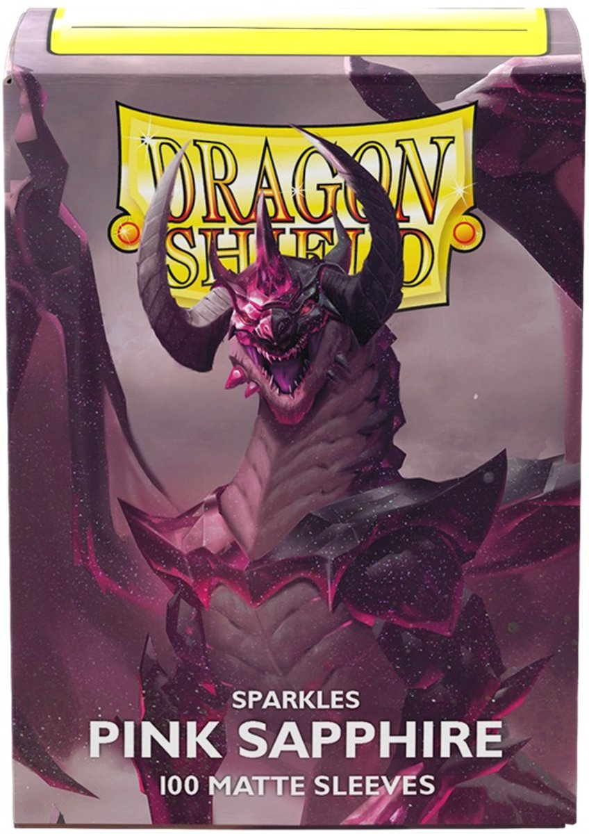 Dragonshield 100 Box Sleeves Matte Sparkles Pink Sapphire