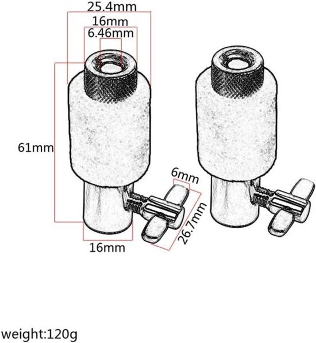 Hi-Hat Koppeling voor Jazz Drum - Drum Percussie Onderdelen & Accessoires