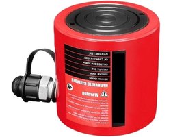 Hydraulische Krik - Fleskrik Cilinder - Voertuigen Hefen - 30 Ton Capaciteit - 50 mm Slag - Zilver