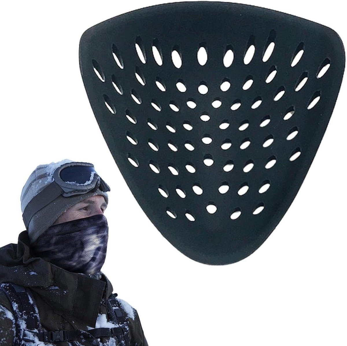 3D Binnenbeugel - Masker Houder - Comfortabel Ademen - Houdt Make-up Scheiding - 6 x 10 cm - Zwart