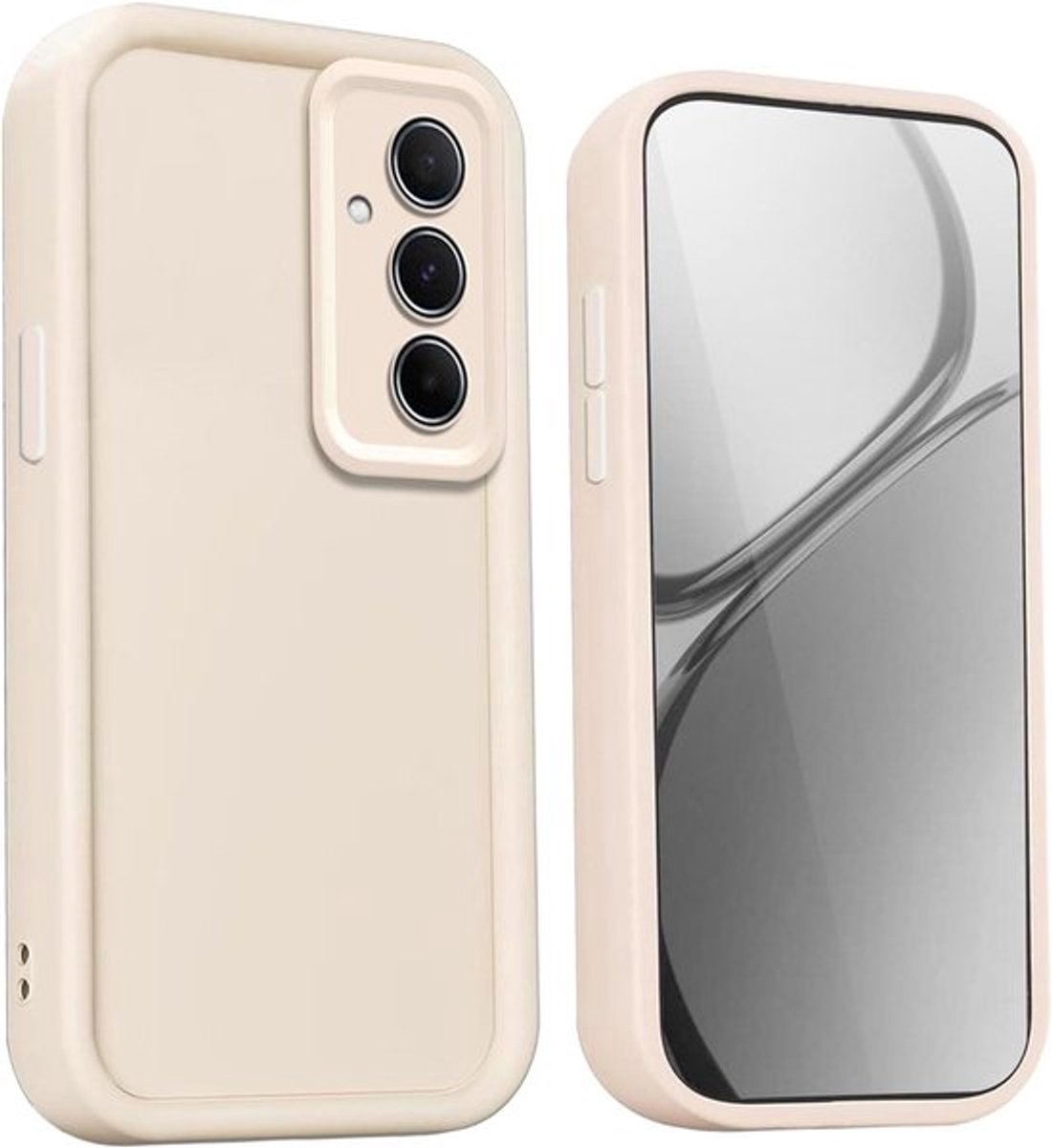 Siliconen telefoonhoesje met verhoogde randen voor Samsung Galaxy A26 5G - Wit