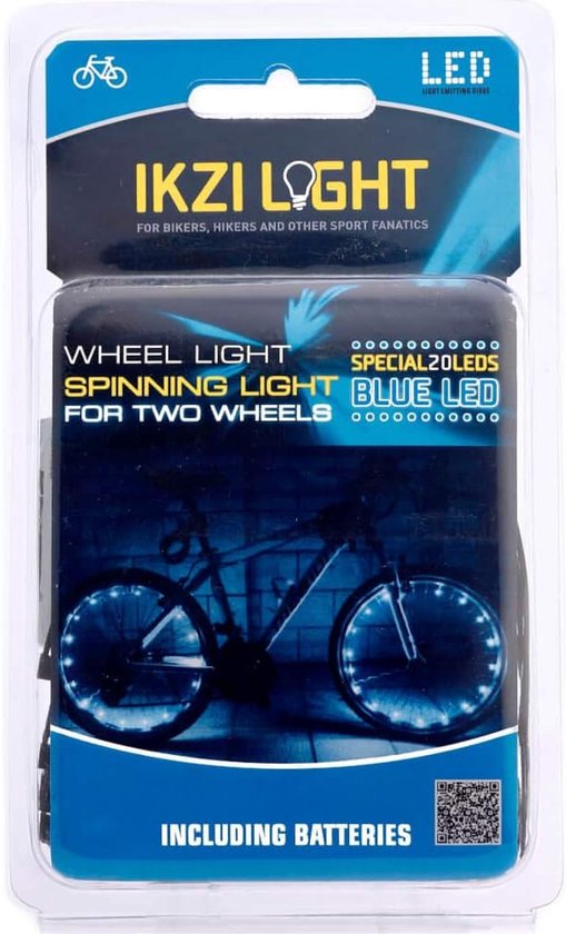 Spaaklicht - Fietsverlichting - Fiets Veiligheid - 2x 20 LED - 2 Wielen - Blauw — afbeelding 2