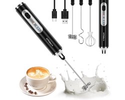 Draadloze Melkopschuimer USB Oplaadbaar met 3 Snelheden voor Koffie en Meer