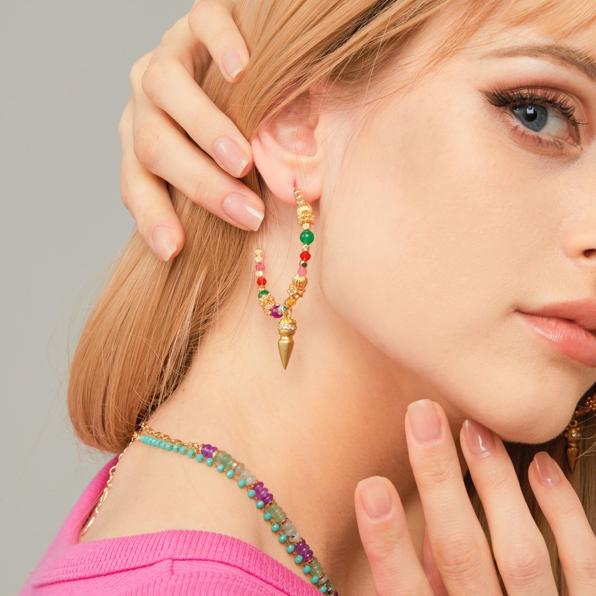 Hipanema Dolina multicolor oorbellen
