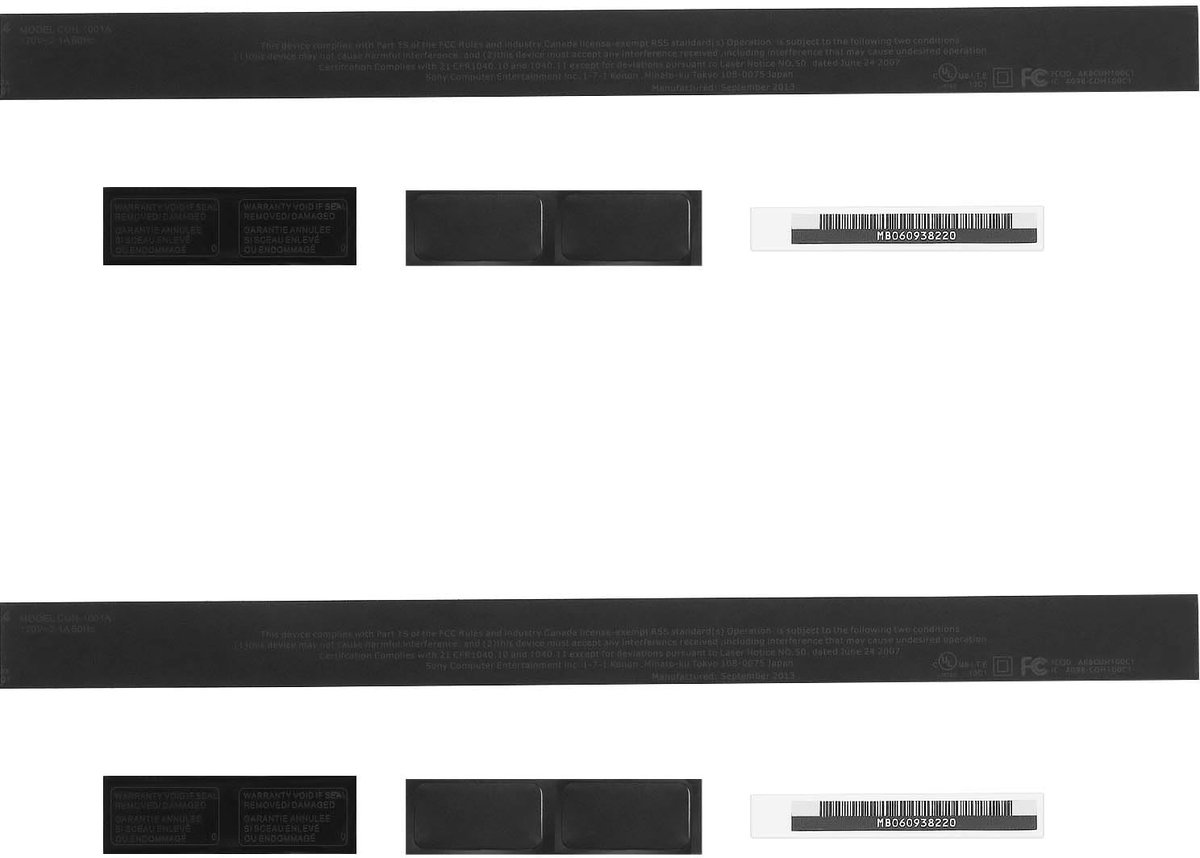 ONF3 - Garantie Seal Stickers - Host Anti Sabotage Sticker - Zwart - Veiligheid Label - Compatibel met PS4 CUH-1001A - 2 Set