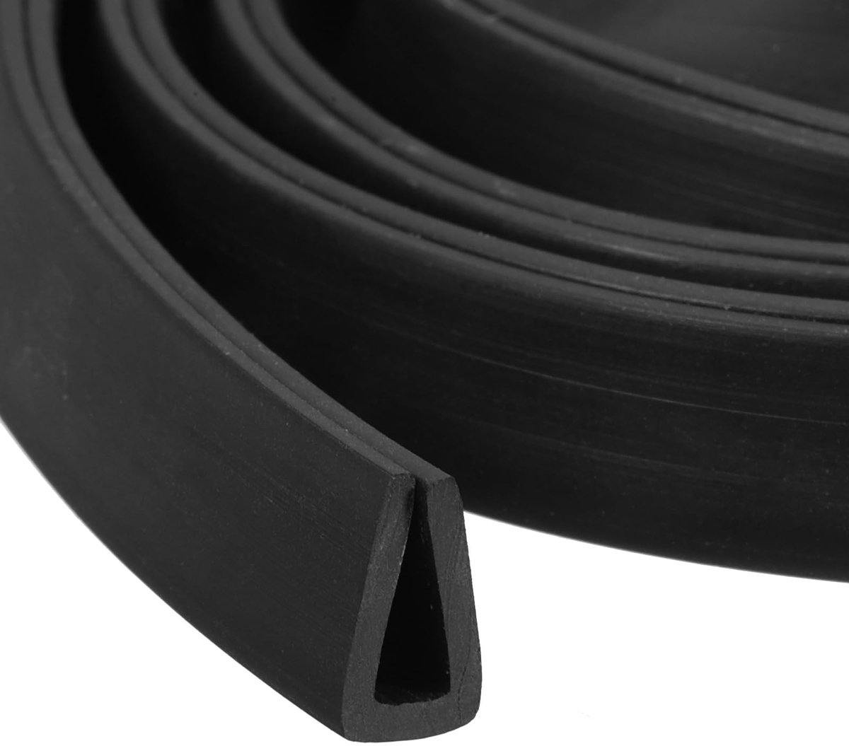 aladdien - U-Channel Edge Protection - Rubber beschermstrip - 6.6ft lengte - Zwart - Randbescherming - Geschikt voor scherpe randen - 3.5-4mm dikte
