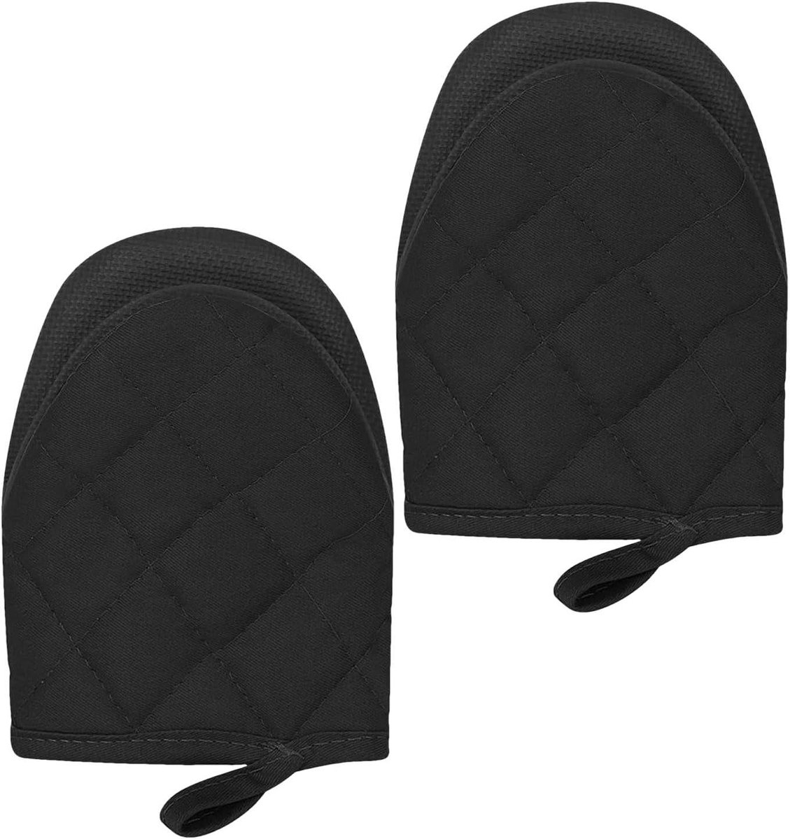 Ovenhandschoenen - Hittebestendige wanten - Veilig koken - Antislip grip - 2 stuks - Zwart
