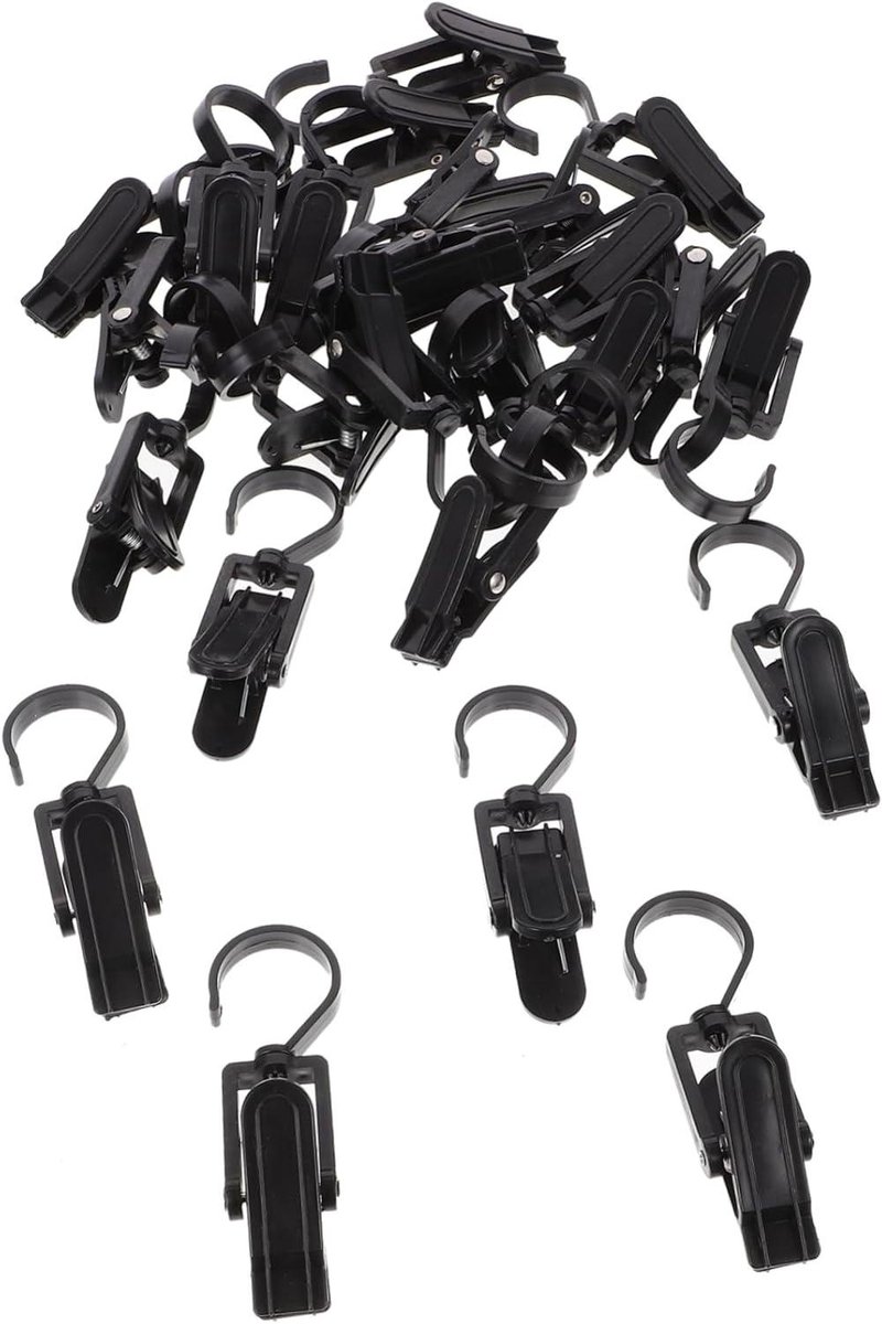 Kledingclips - Hanger clips - Kleding ophangen - Draaibare functie - 105 cm - Zwart