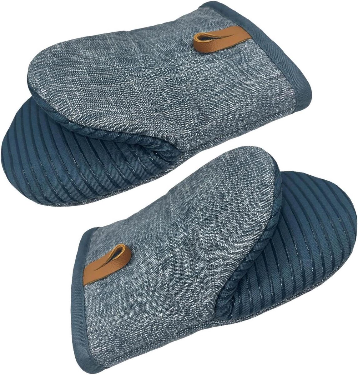 Kleine Ovenwanten - Keukenhandschoenen - Hete Bakplaten Hanteren - Verbeterde Grip - 2 Stuks - Blauw