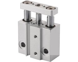 Perslucht Cilinder - Gids Staaf - Industriële Automatisering - Dubbele Boring - 2 Stuks - Metaal