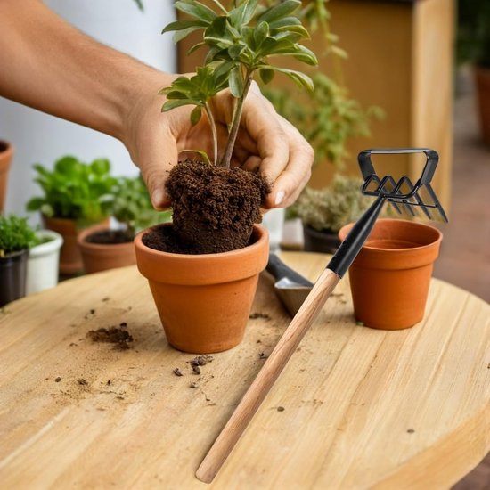 Onkruidhark Staal - Handtuingereedschap - Onkruid Verwijderen - Nauwkeurige Kop - 125 cm - Metaal — afbeelding 3