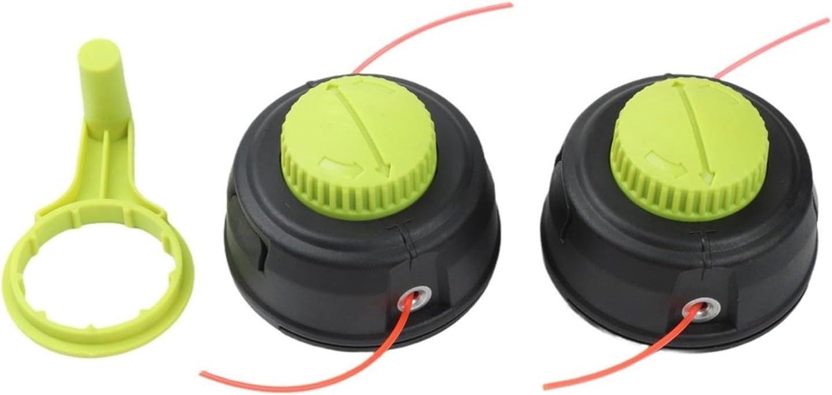 Grastrimmer koppen - Trimmer accessoires - Gazon onderhoud - Snelle installatie - 2 stuks - Zwart
