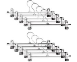 Metal Trouser Hangers - Clothes Hangers Clips - Wardrobe Organisation - Adjustable Non-Slip Clips - 50 Pieces - Black