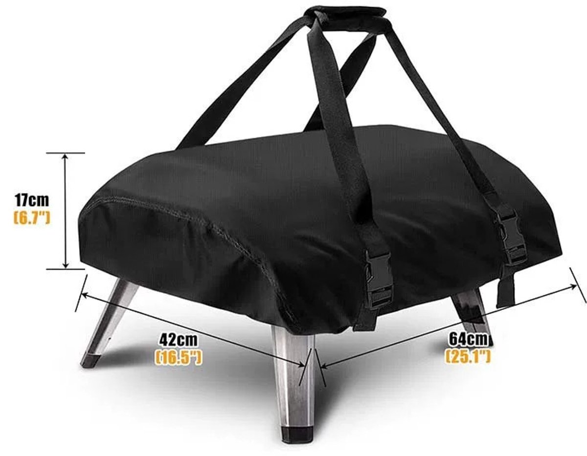 Pizzaovenhoes voor Ooni Koda 12 Gas Pizzaoven – Waterdicht 210D Oxford Stof – Winddicht – Comfortabele Handgreep – 63 x 41 x 16 cm – 1 Stuk – Zwart – foto 4